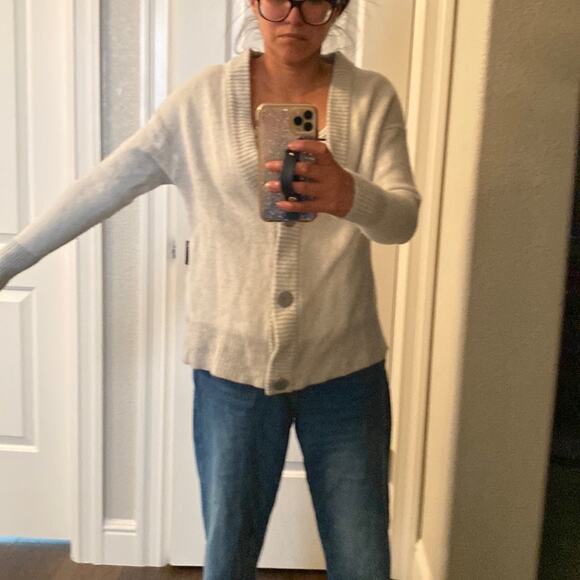 Allbirds merino wool grey the cardigan minimalist casual office size M - Picture 3 of 10